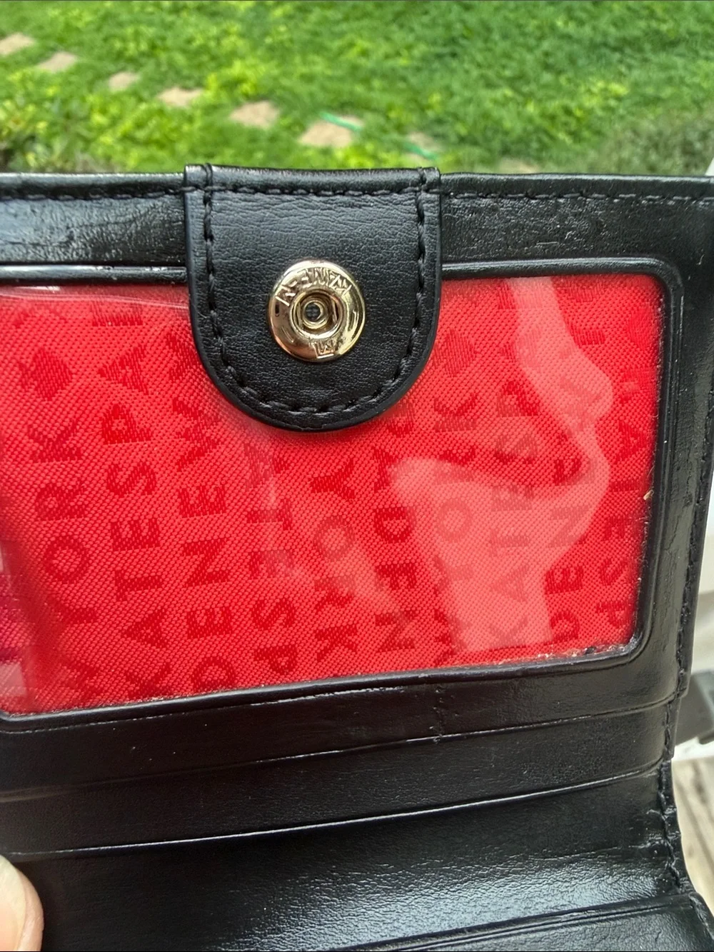 kate spade Black Patent Polka Dot Wallet with Cream Dots - Picture 9 of 16